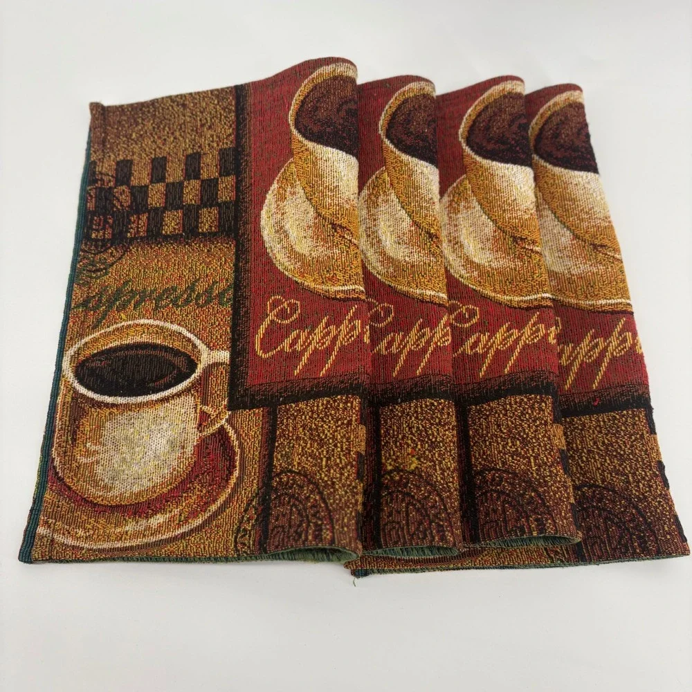 Coffee Cup Espresso Cappuccino Mocha Tapestry Table Placemat‎ Kitchen Decor